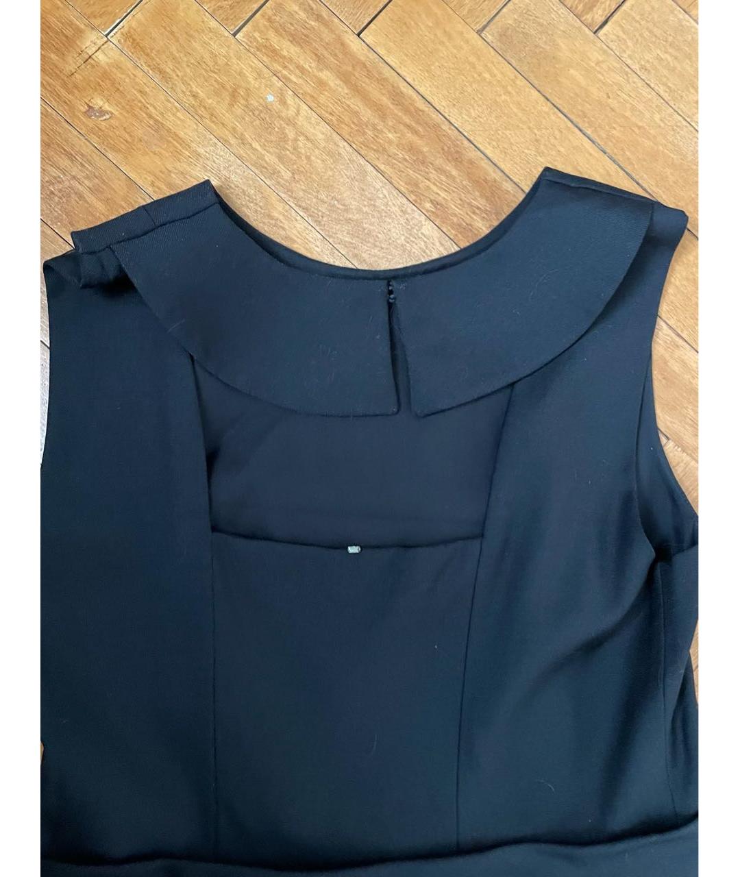 SPORTMAX Черное шерстяное повседневное платье, фото 7