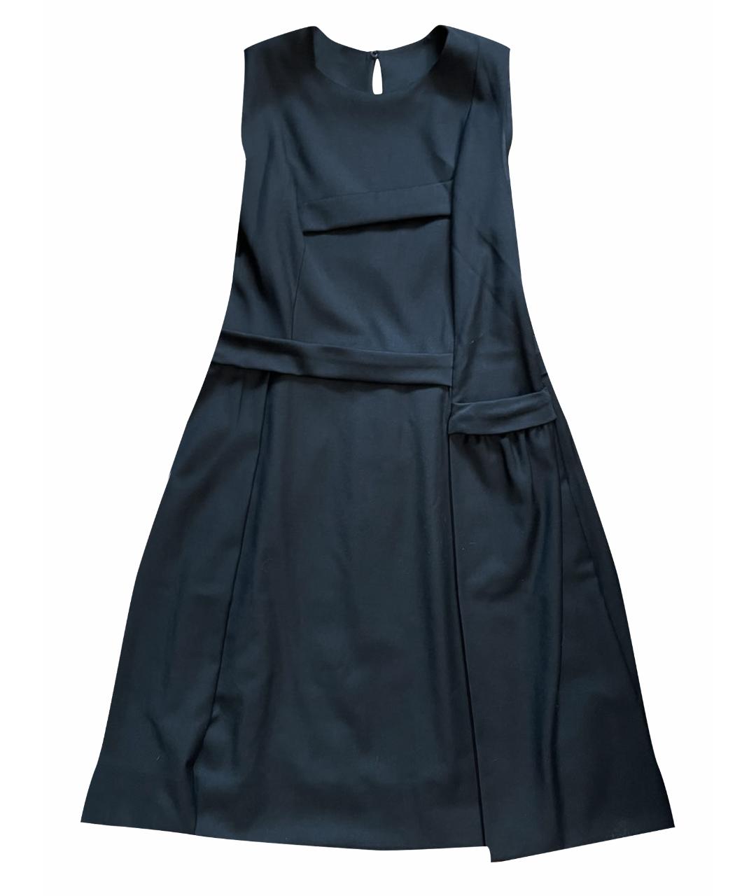 SPORTMAX Черное шерстяное повседневное платье, фото 1