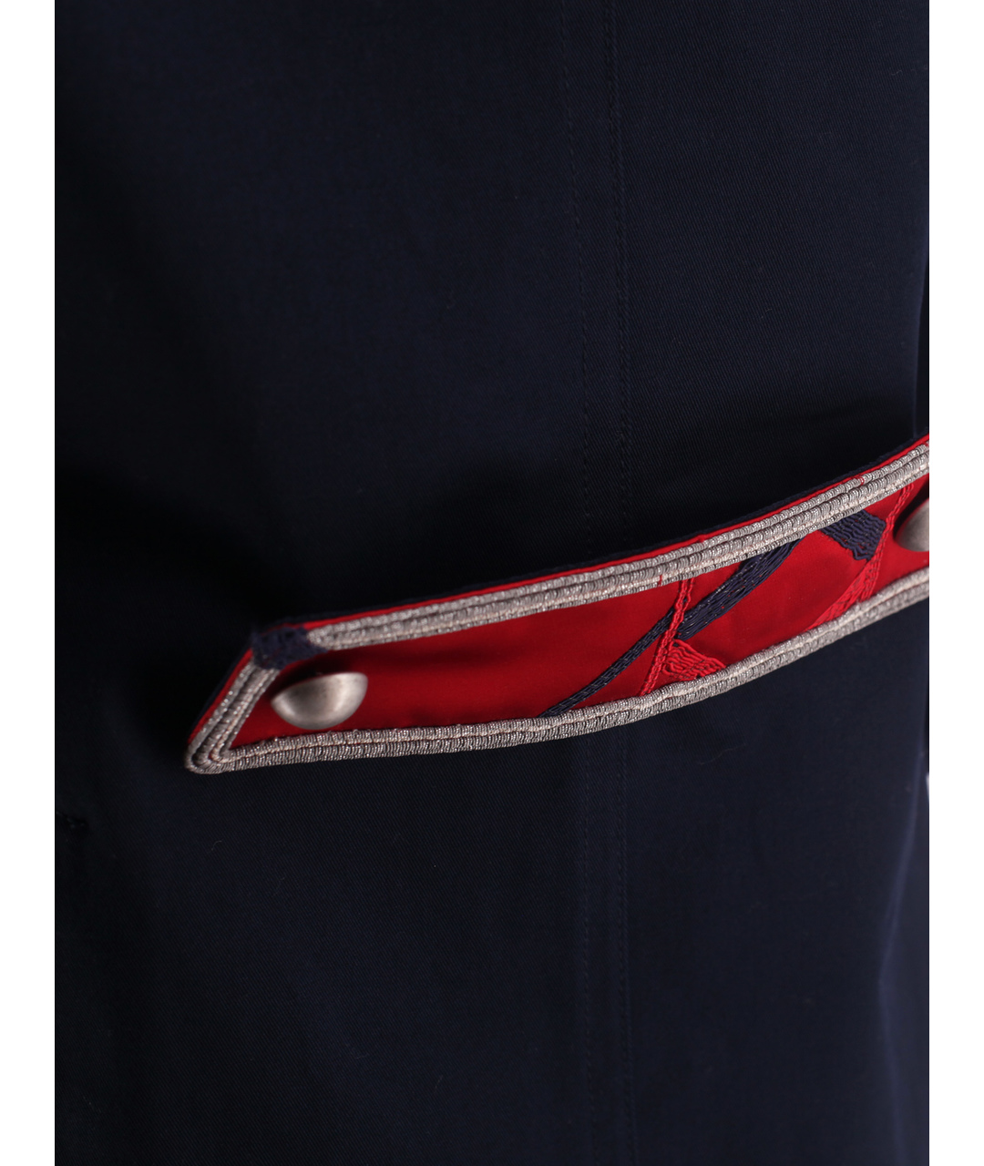 ERMANNO SCERVINO Темно-синий хлопковый жакет/пиджак, фото 4