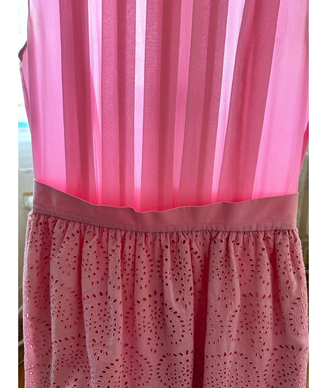 M MISSONI Розовое шелковое коктейльное платье, фото 7