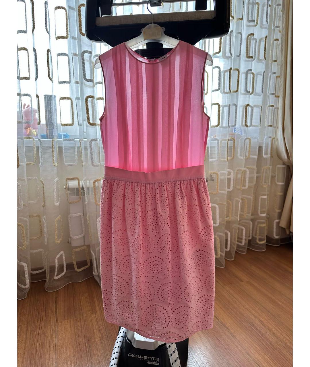 M MISSONI Розовое шелковое коктейльное платье, фото 9