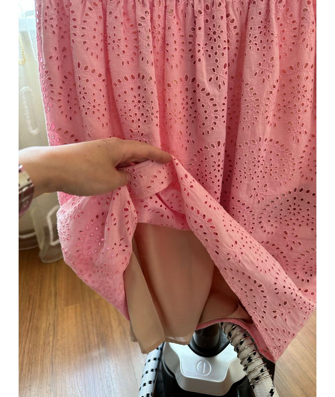 M MISSONI Розовое шелковое коктейльное платье, фото 6