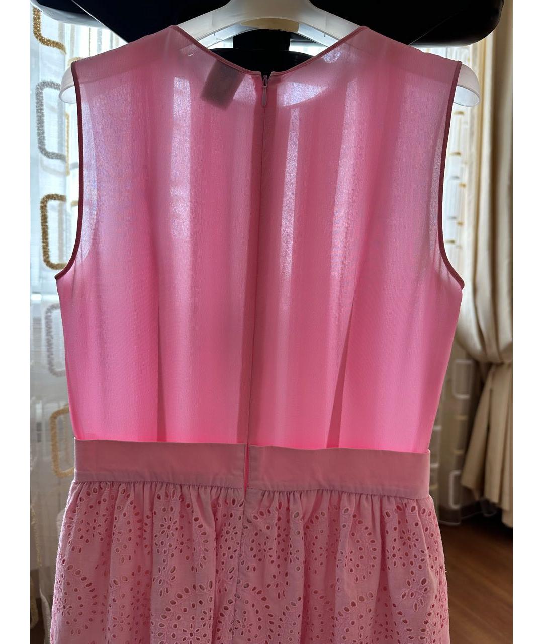 M MISSONI Розовое шелковое коктейльное платье, фото 8
