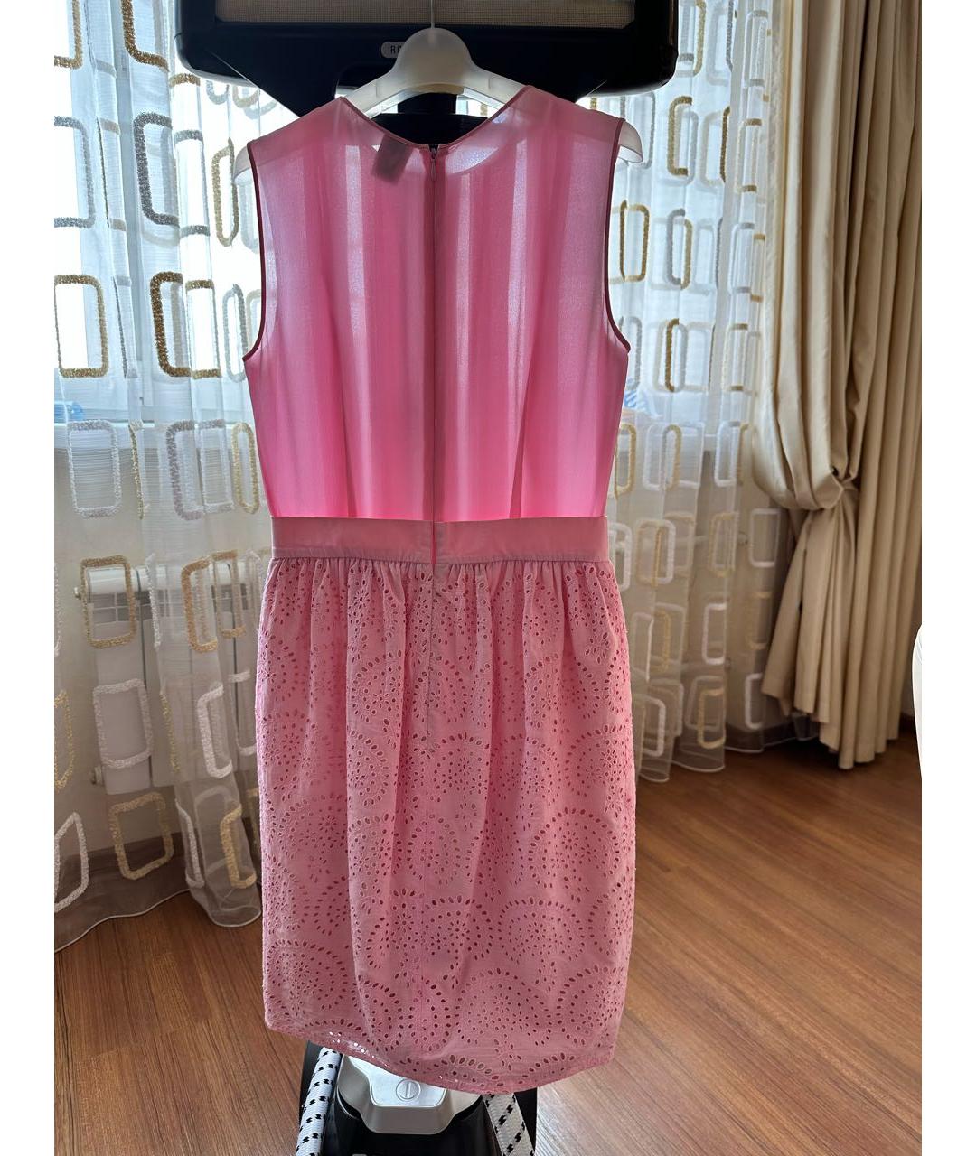 M MISSONI Розовое шелковое коктейльное платье, фото 2