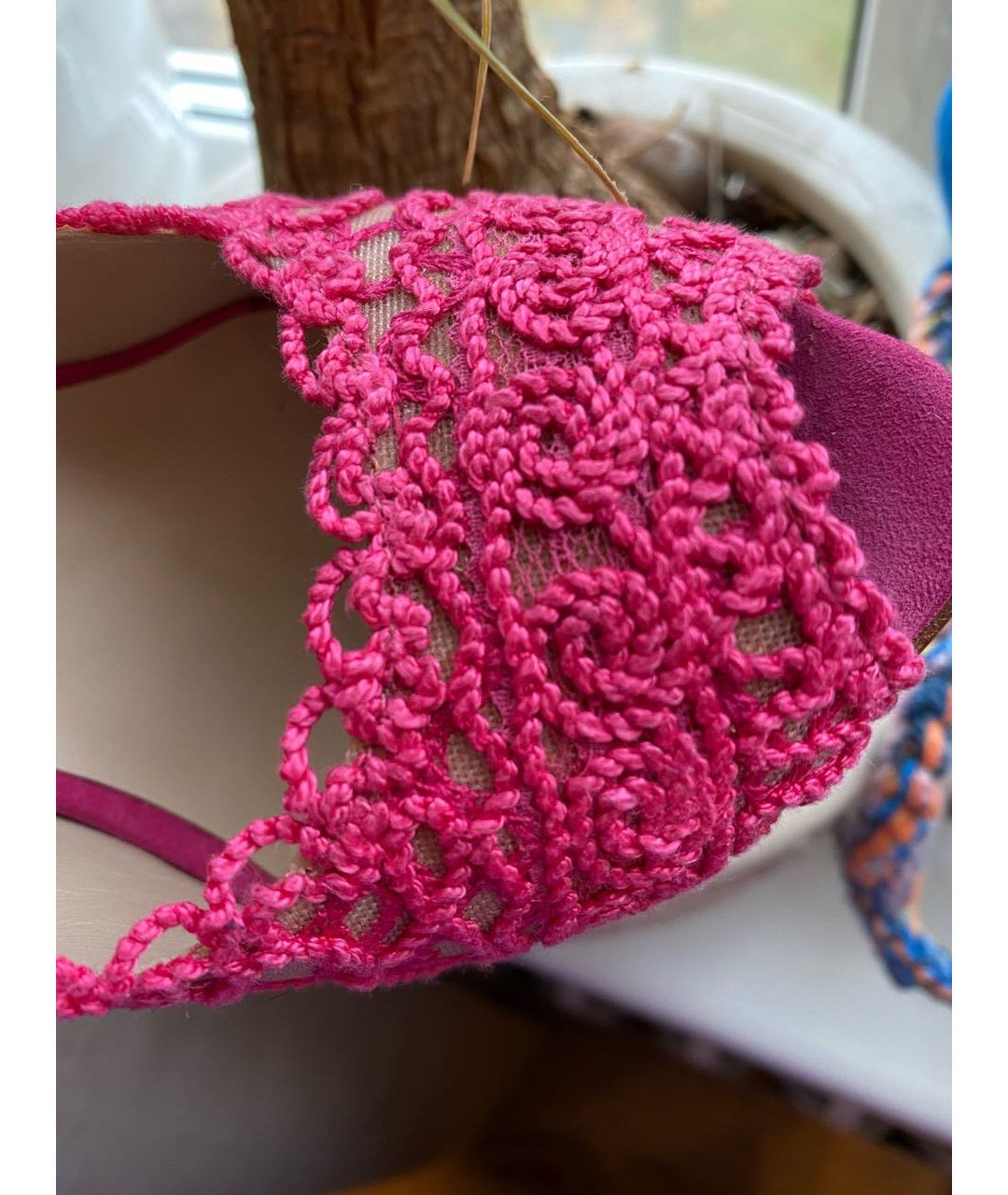 LE SILLA Розовые текстильные босоножки, фото 6