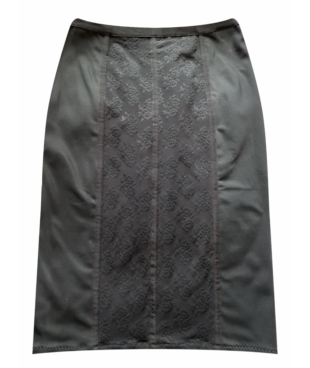 DOLCE&GABBANA Черная полиамидовая юбка миди, фото 1