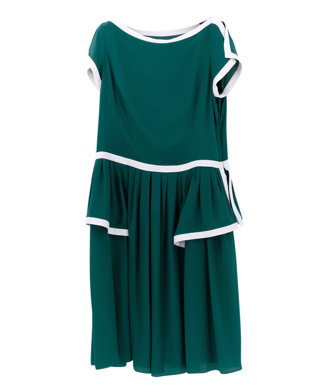 MOSCHINO Зеленые шелковое повседневное платье, фото 1