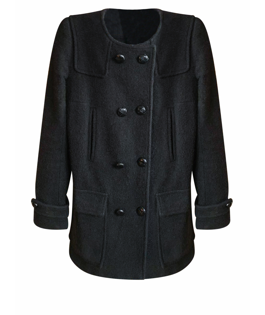 ISABEL MARANT ETOILE Черное шерстяное пальто, фото 1