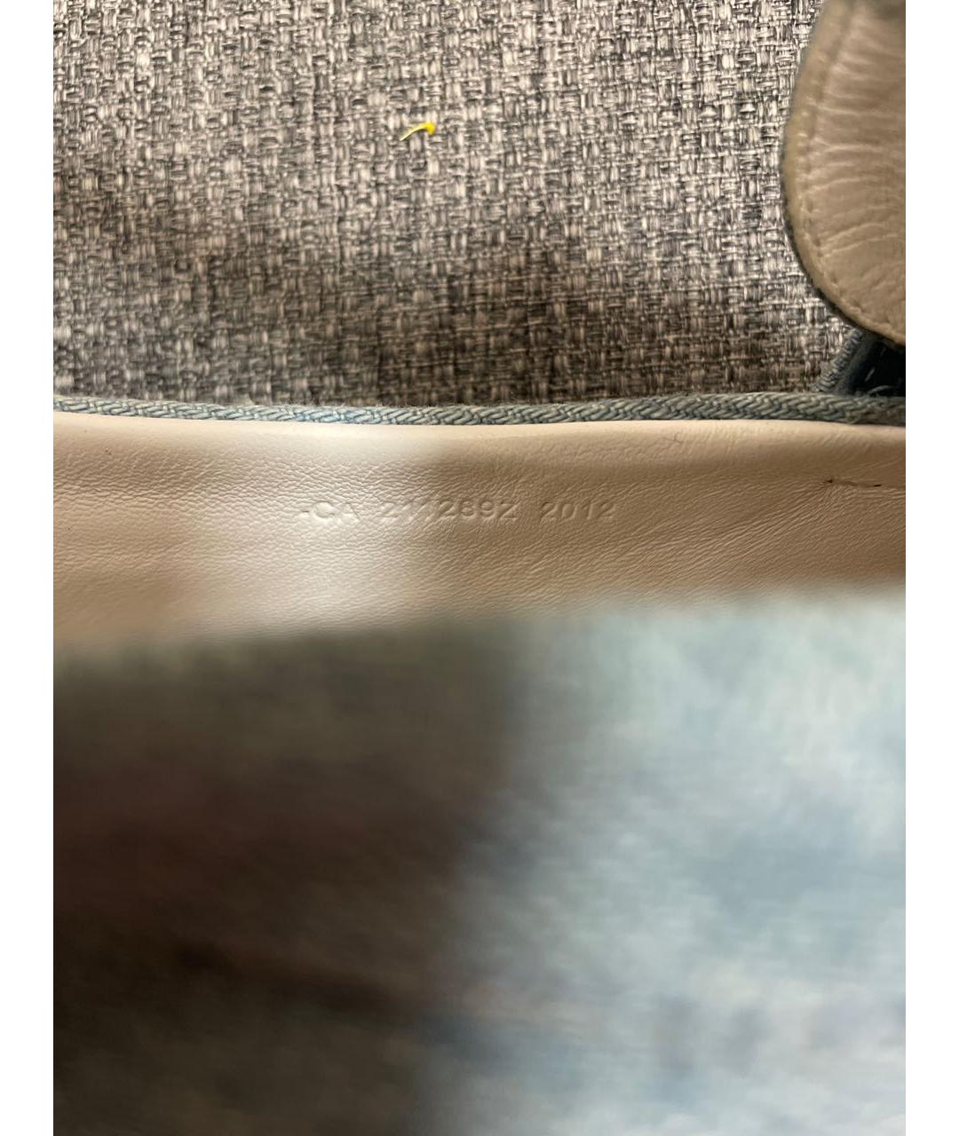 HERMES PRE-OWNED Голубые текстильные эспадрильи, фото 5