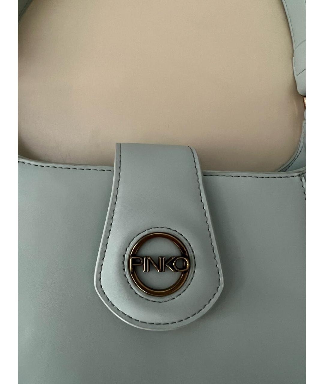 PINKO Салатовая сумка через плечо из искусственной кожи, фото 5