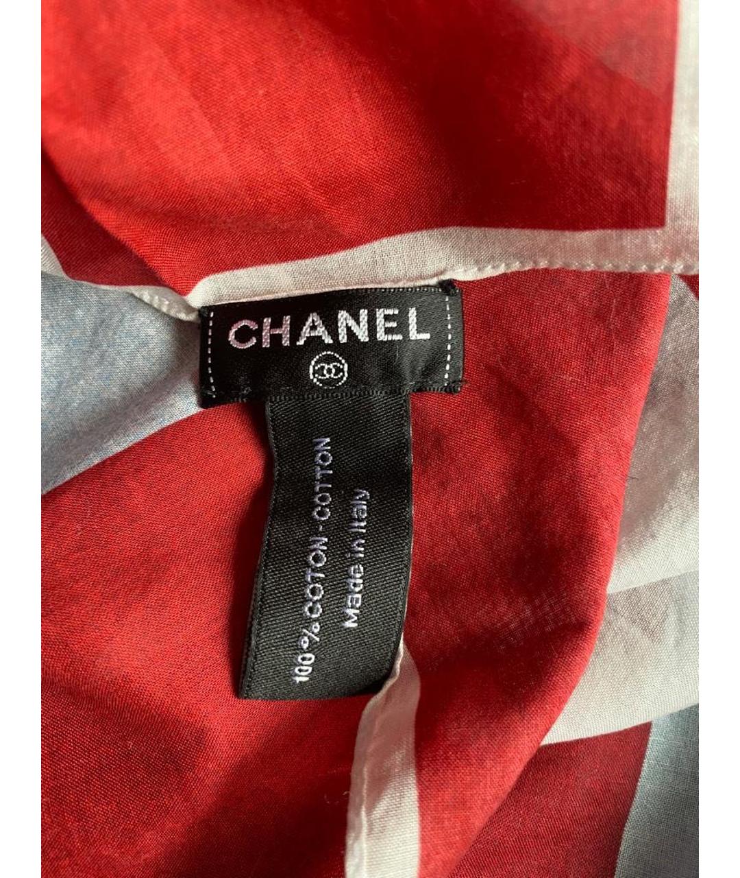 CHANEL PRE-OWNED Мульти хлопковый платок, фото 3