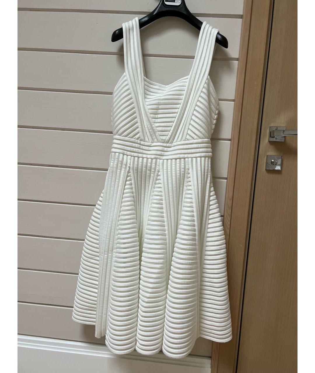 MAJE Белое полиэстеровое коктейльное платье, фото 5