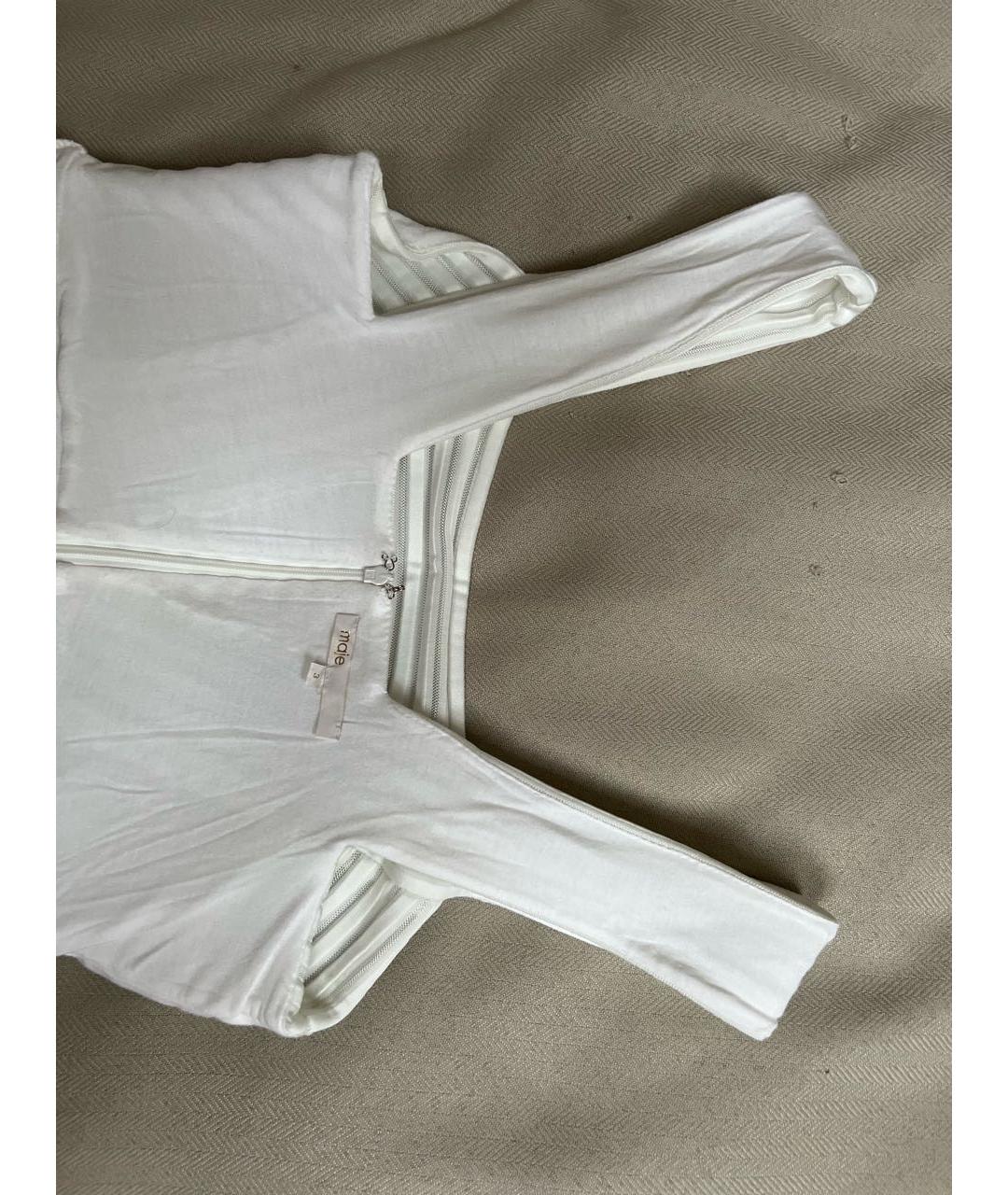 MAJE Белое полиэстеровое коктейльное платье, фото 3