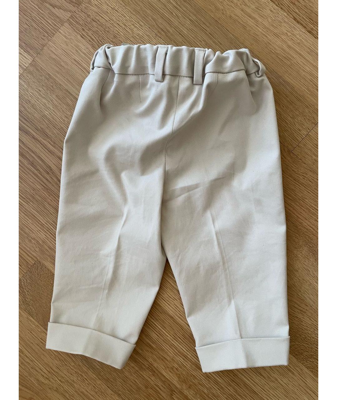 DOLCE&GABBANA Бежевые хлопковые брюки и шорты, фото 2