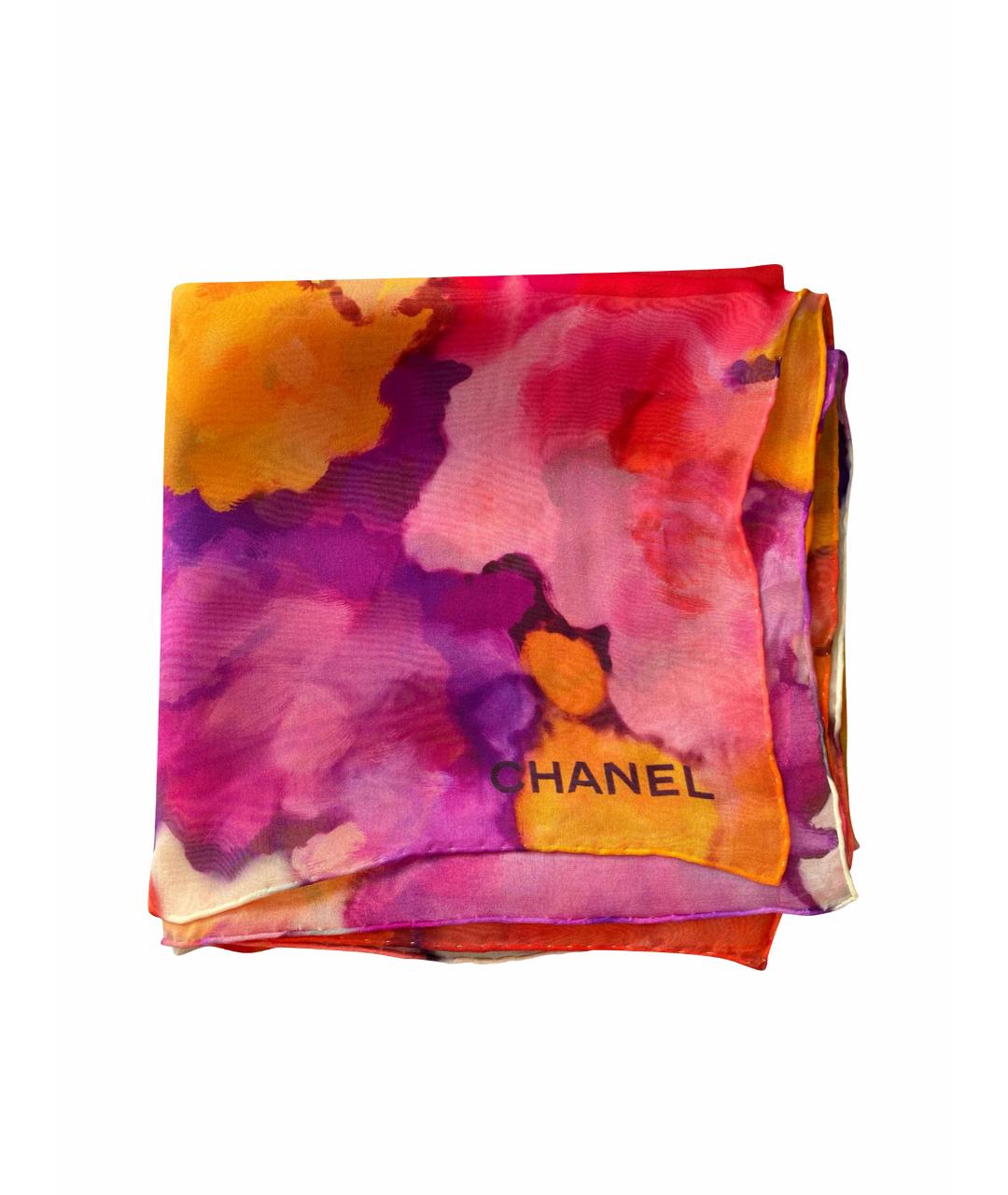 CHANEL Мульти шелковый платок, фото 1