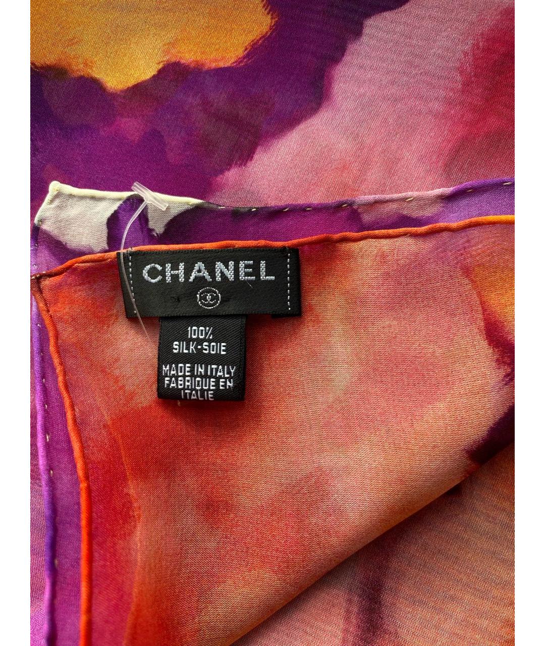 CHANEL PRE-OWNED Мульти шелковый платок, фото 3