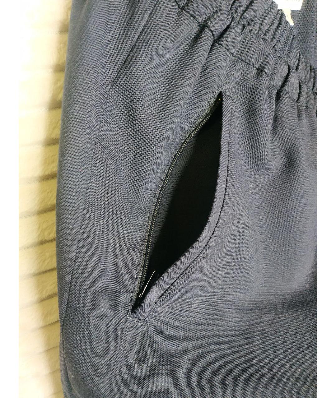 TOMMY HILFIGER Черные полиэстеровые брюки широкие, фото 4