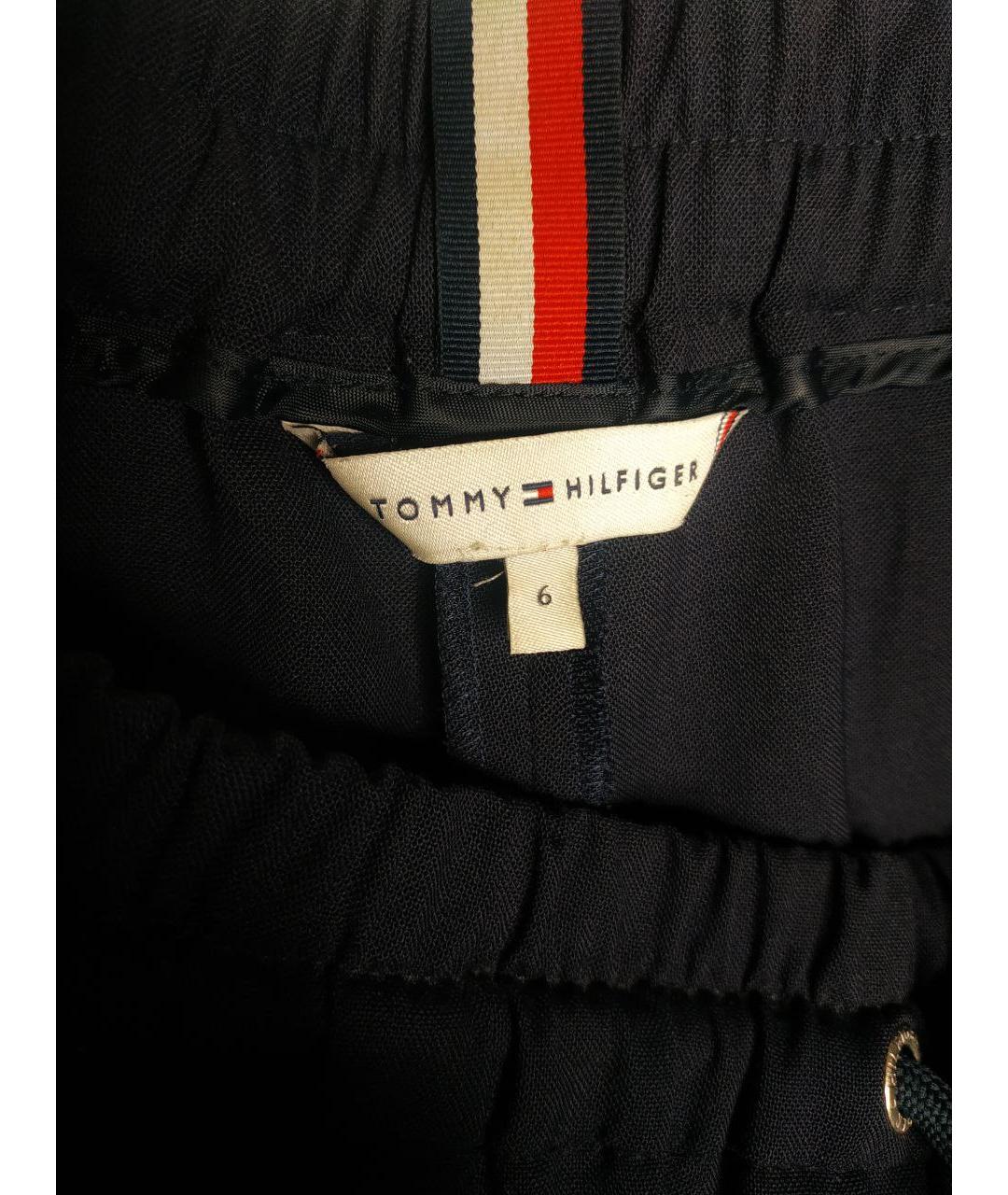 TOMMY HILFIGER Черные полиэстеровые брюки широкие, фото 3