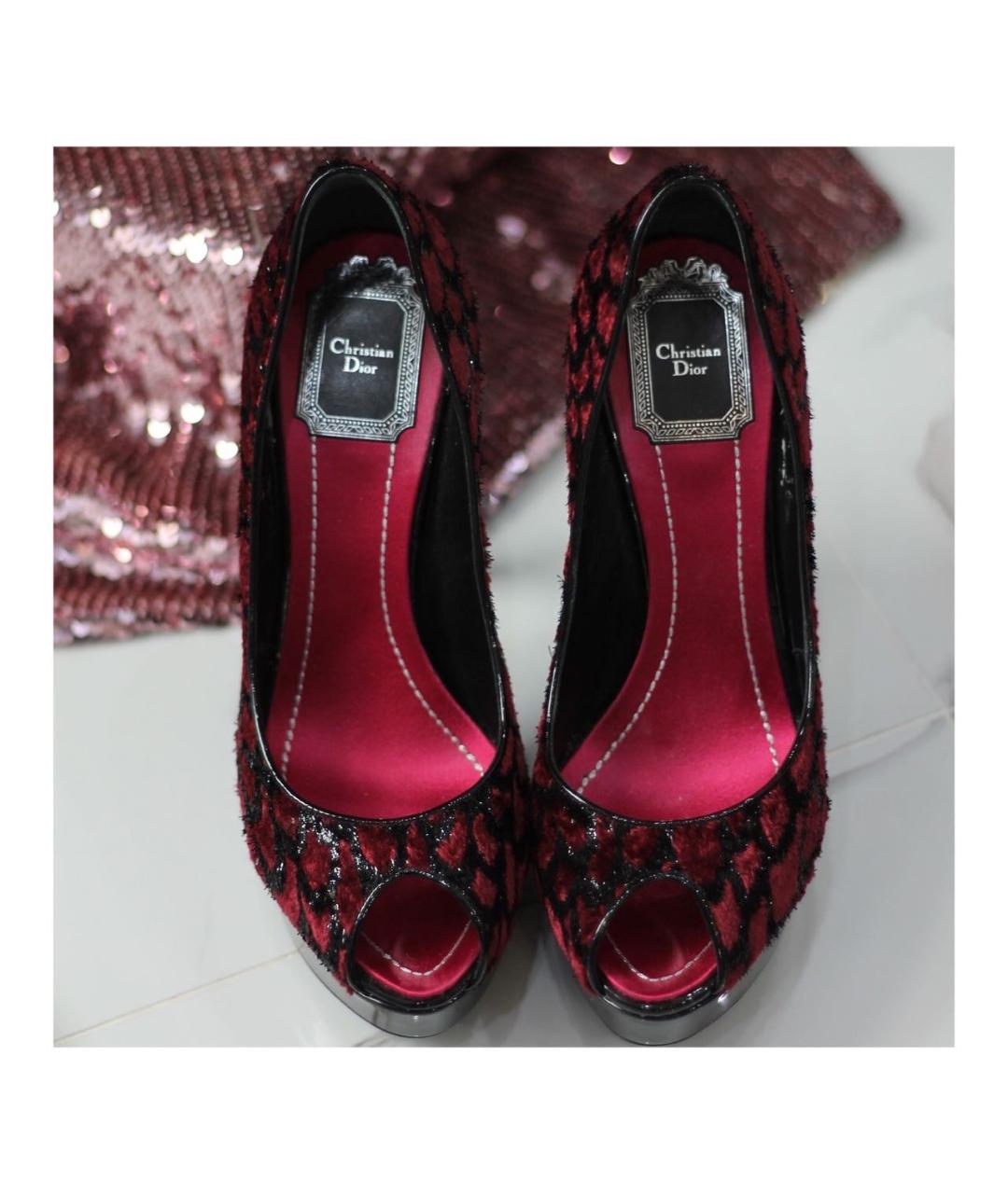 CHRISTIAN DIOR Бордовые туфли, фото 5