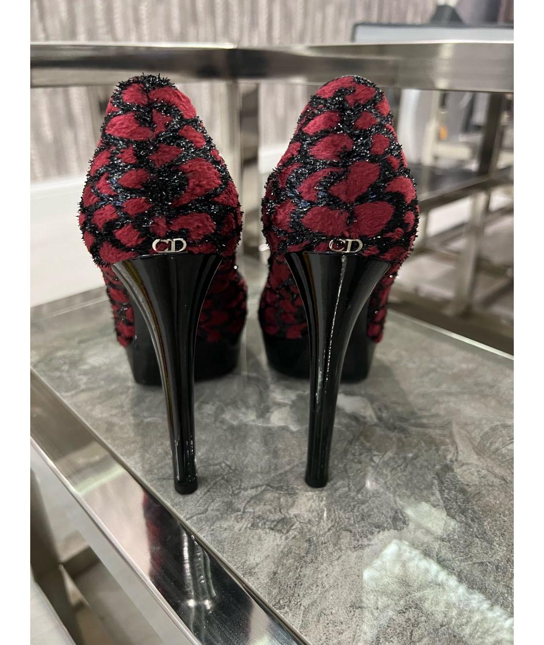 CHRISTIAN DIOR Бордовые туфли, фото 3