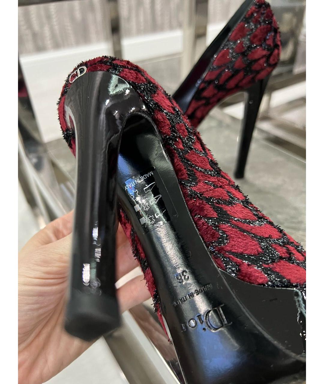 CHRISTIAN DIOR Бордовые туфли, фото 4