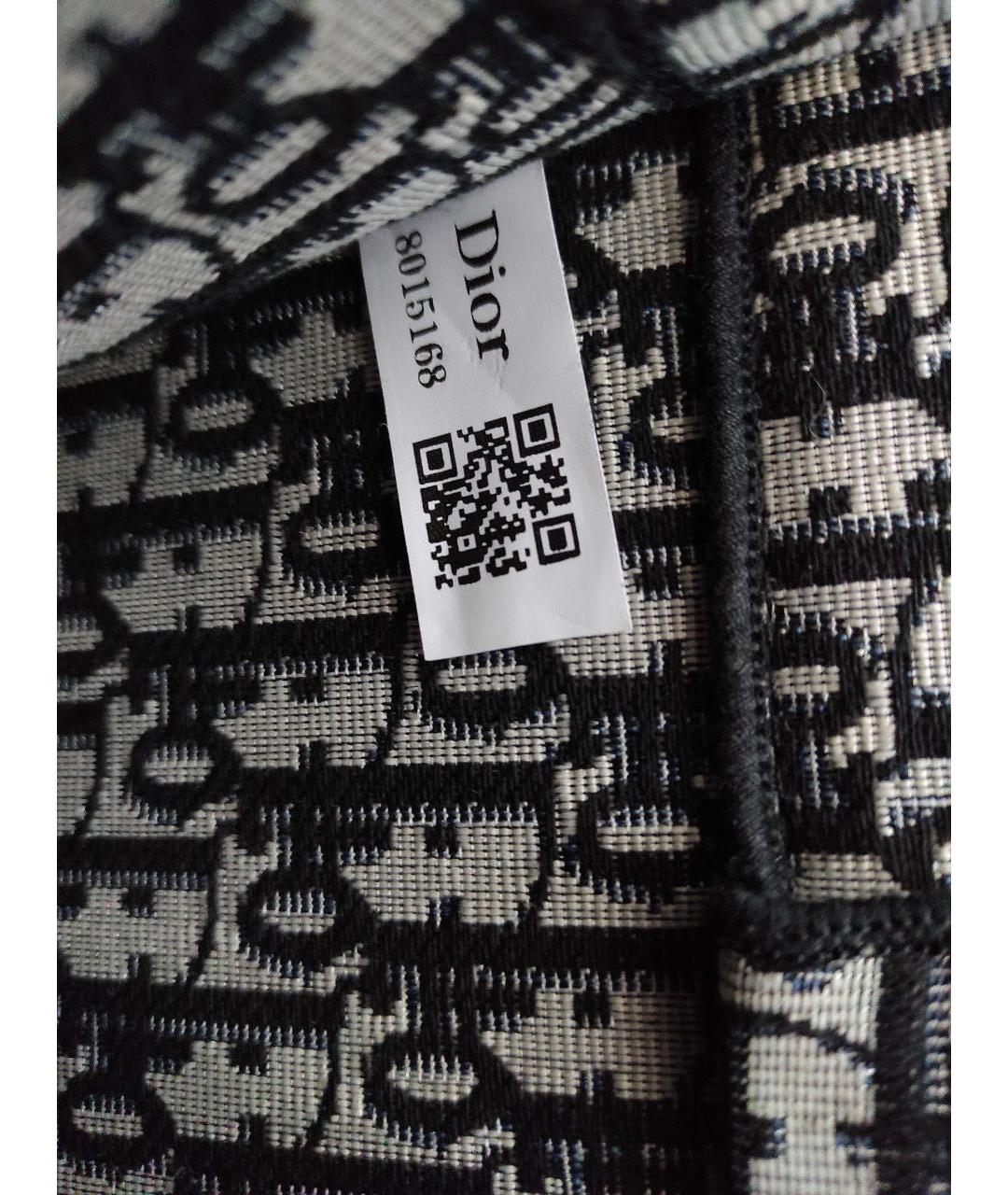 CHRISTIAN DIOR Синяя тканевая сумка тоут, фото 3