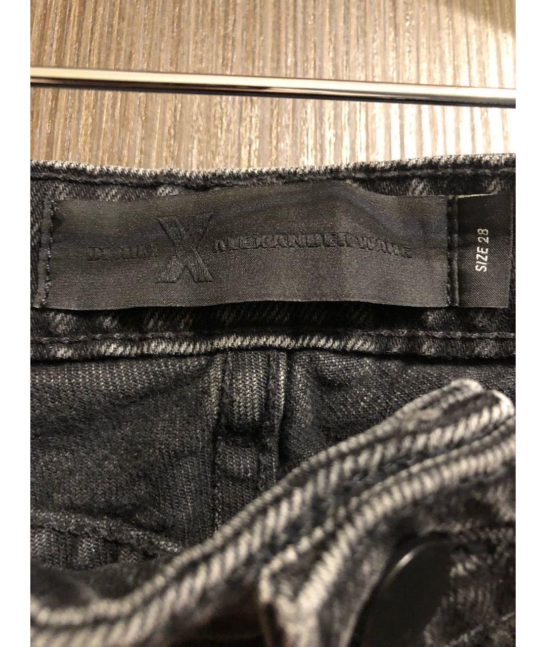 ALEXANDER WANG Черные хлопковые прямые джинсы, фото 3