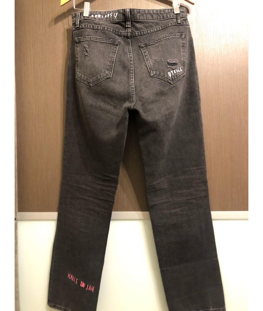 ALEXANDER WANG Черные хлопковые прямые джинсы, фото 2