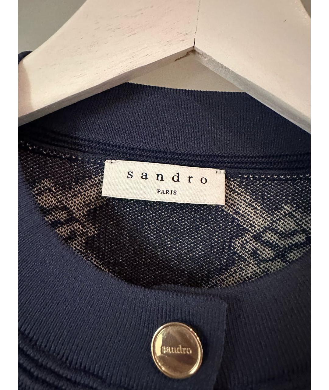 SANDRO Синяя хлопковая футболка, фото 3