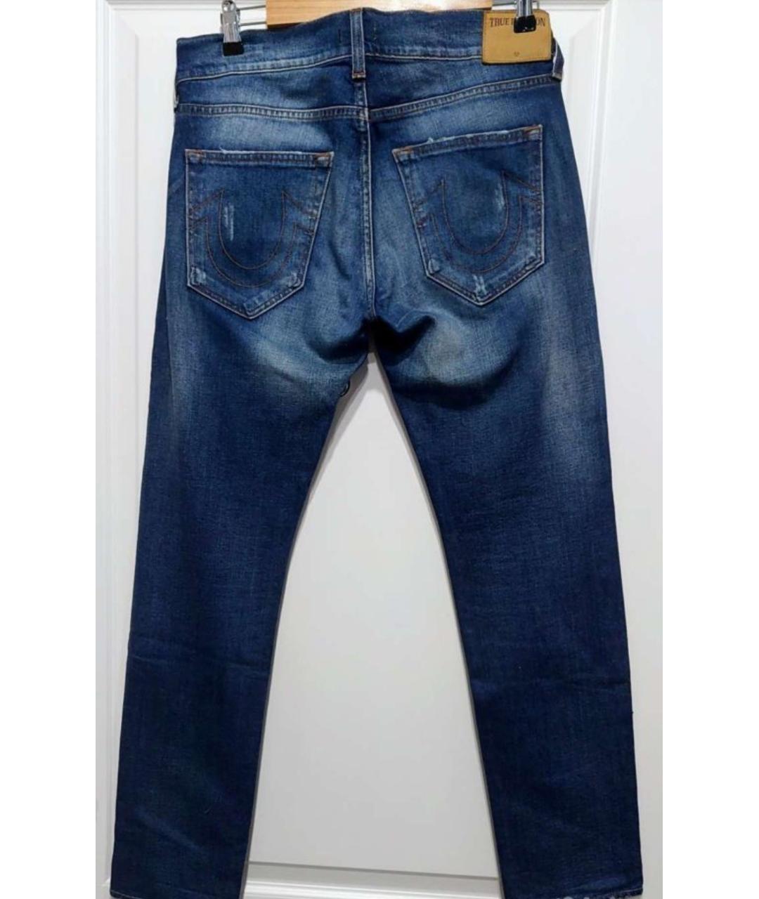 TRUE RELIGION Голубые хлопко-эластановые джинсы скинни, фото 2