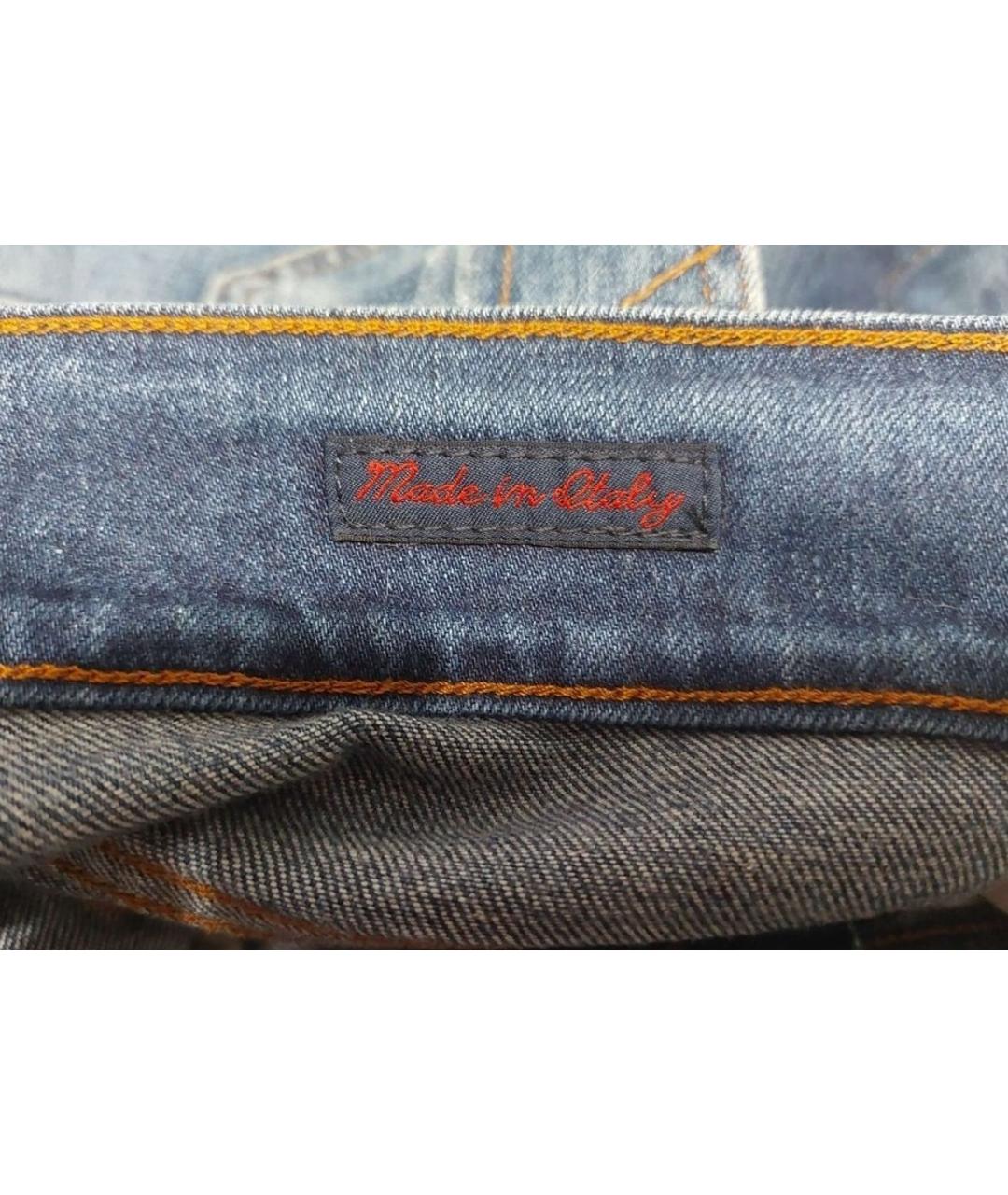 TRUE RELIGION Голубые хлопко-эластановые джинсы скинни, фото 4