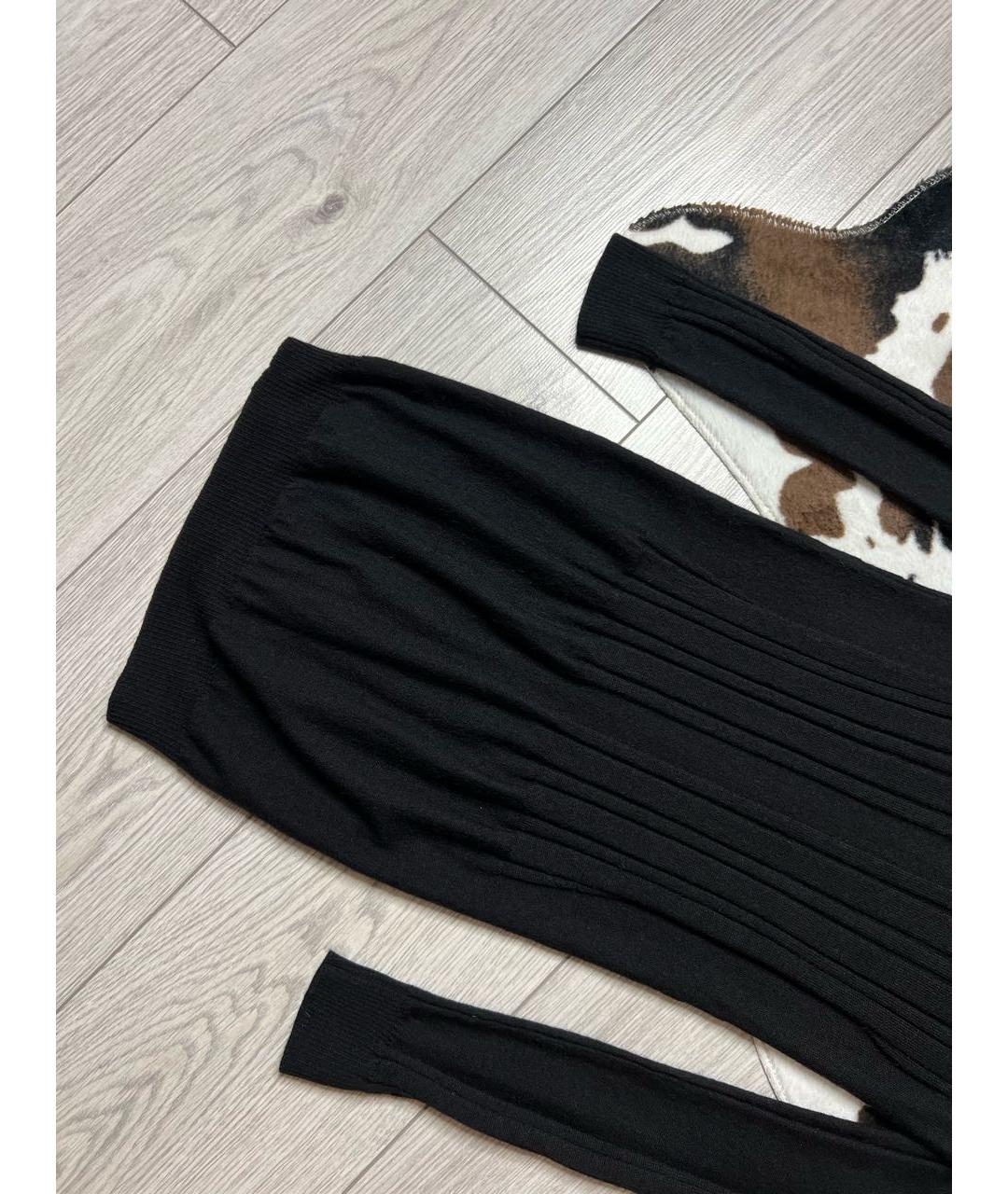 NEIL BARRETT Черное шерстяное повседневное платье, фото 3