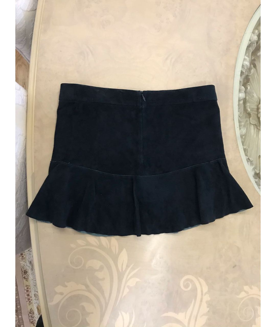 ISABEL MARANT Темно-синяя замшевая юбка мини, фото 2