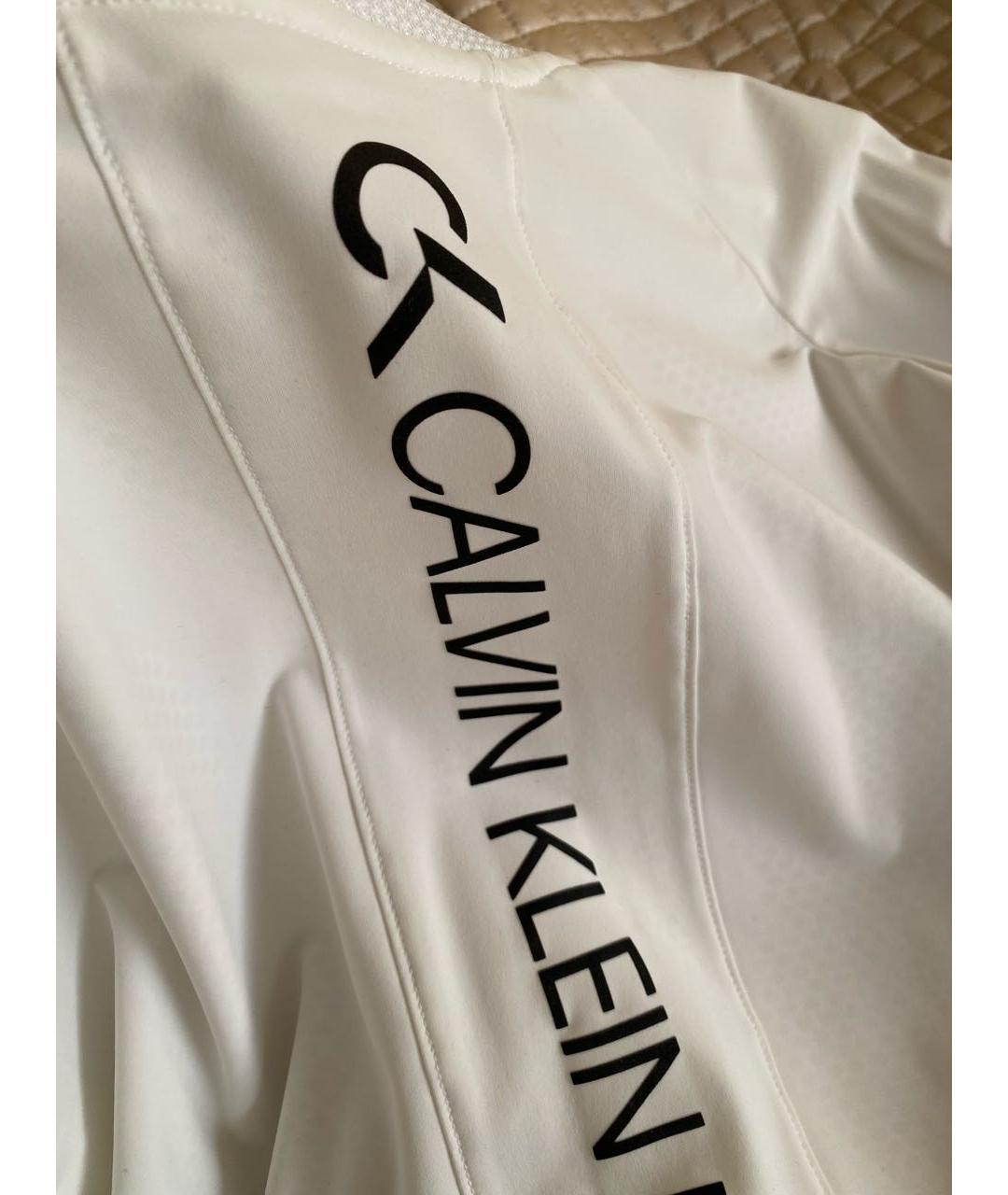 CALVIN KLEIN Белая полиамидовая спортивная куртка, фото 7