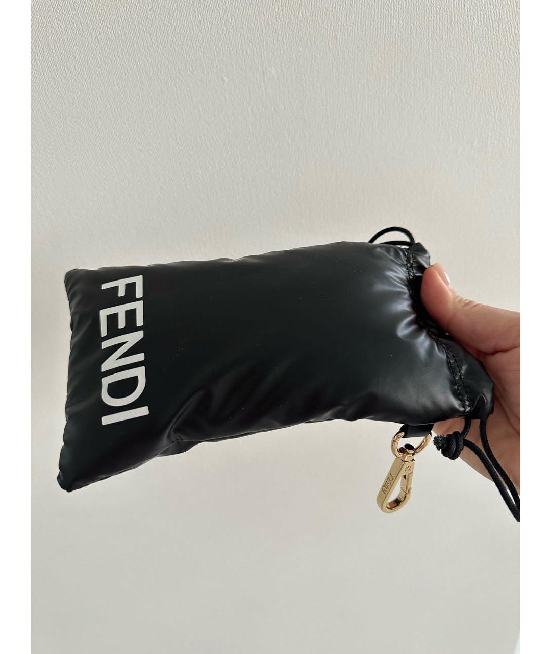 FENDI Золотые металлические солнцезащитные очки, фото 4