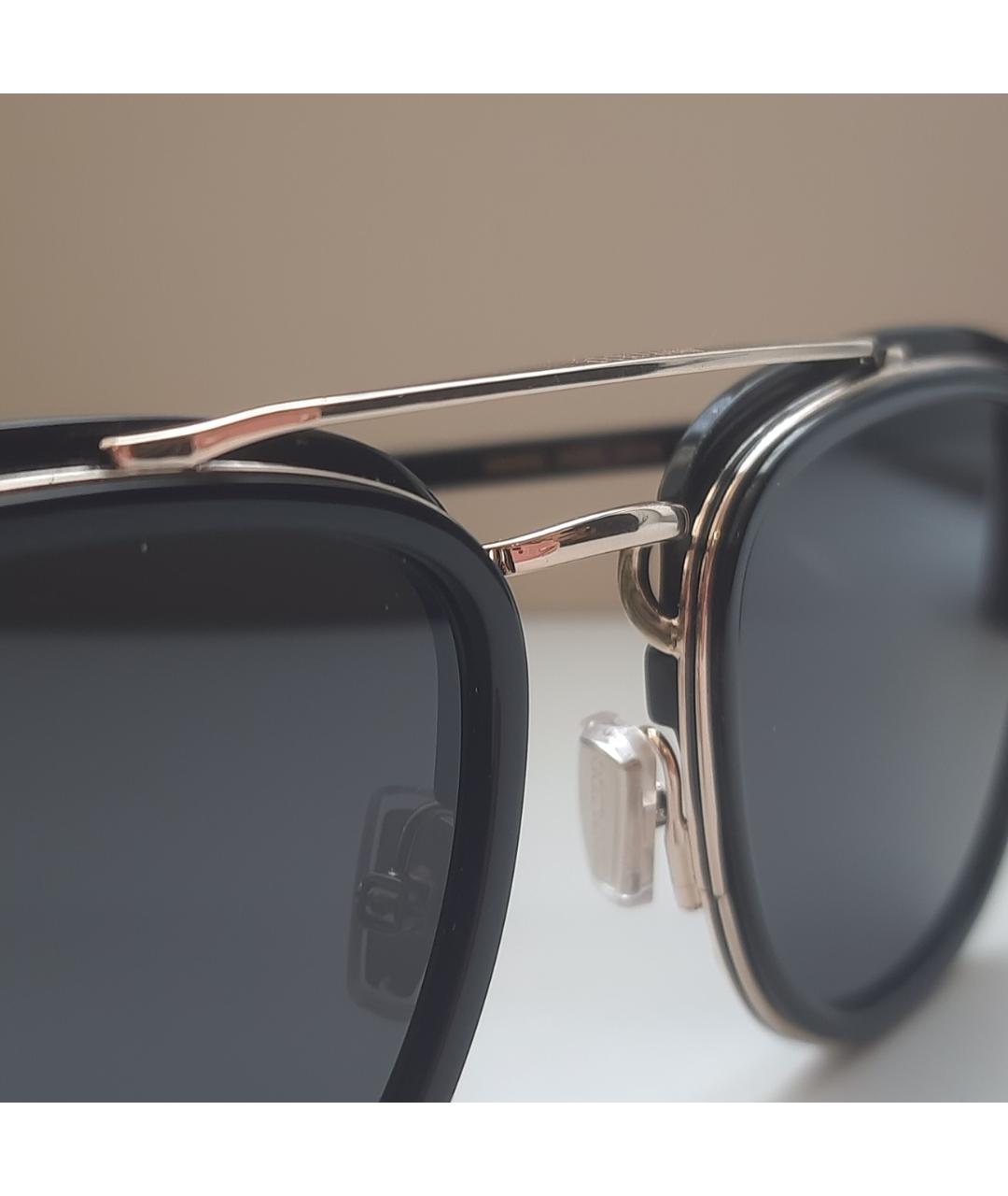JIMMY CHOO Черные металлические солнцезащитные очки, фото 4