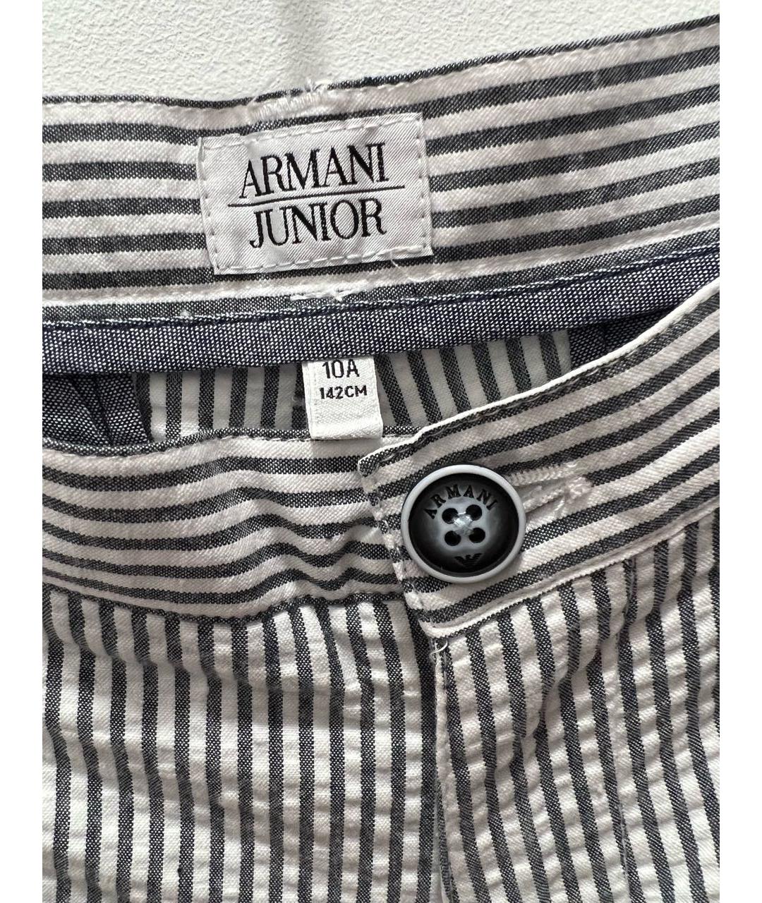 ARMANI JUNIOR Серые хлопковые детские шорты, фото 3