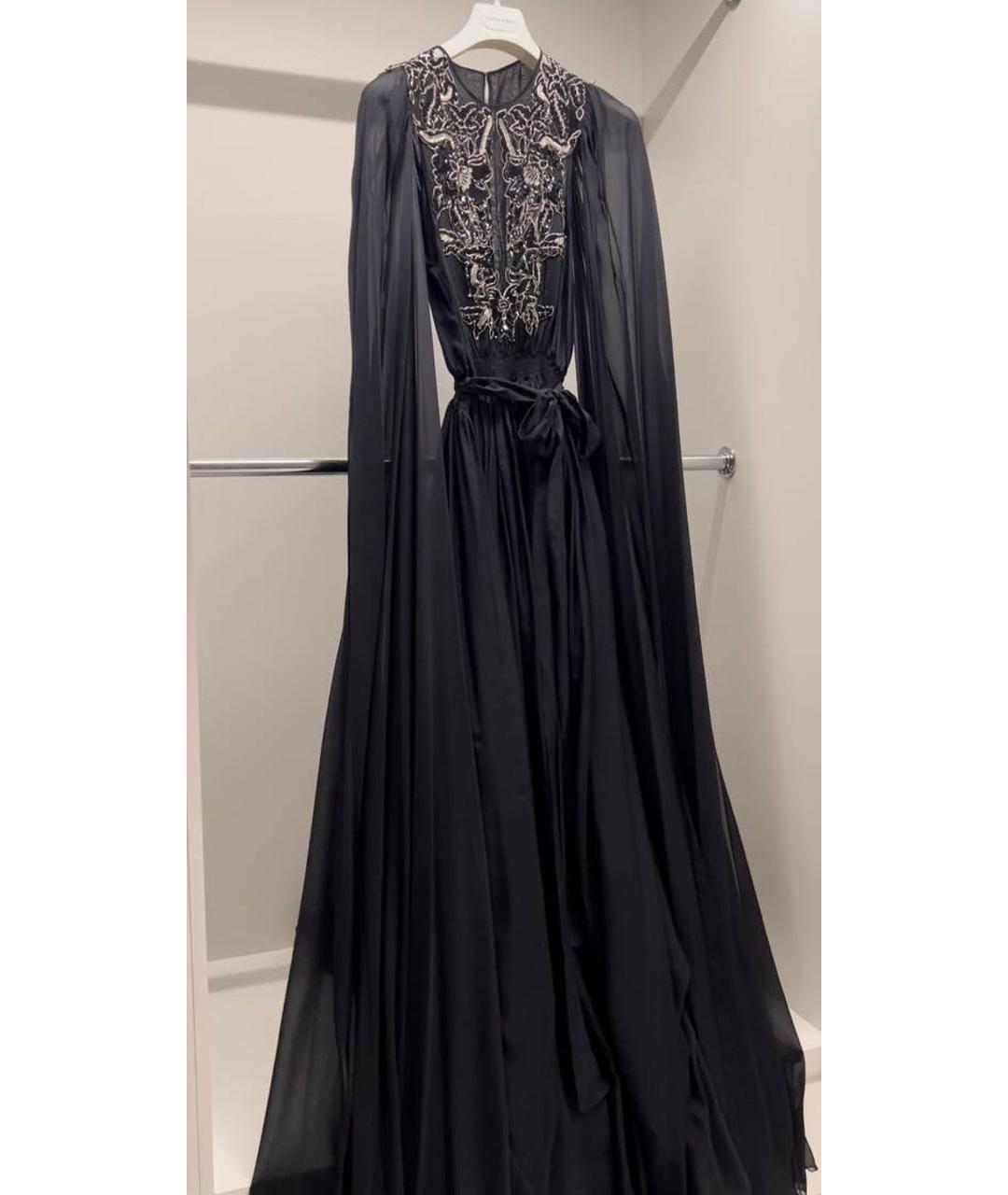 ZUHAIR MURAD Черное шелковое вечернее платье, фото 8