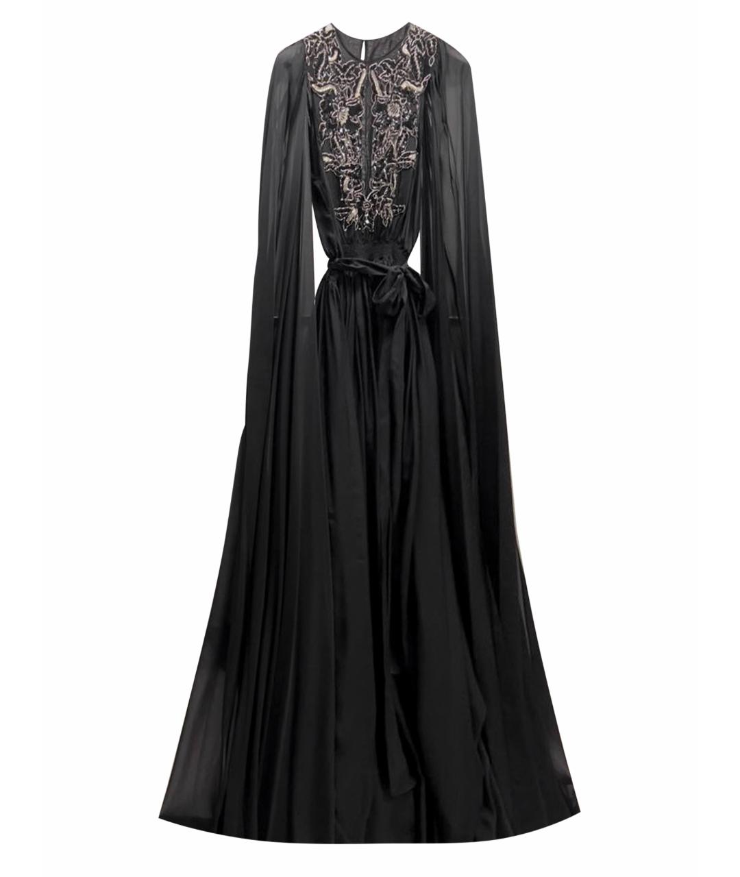 ZUHAIR MURAD Черное шелковое вечернее платье, фото 1