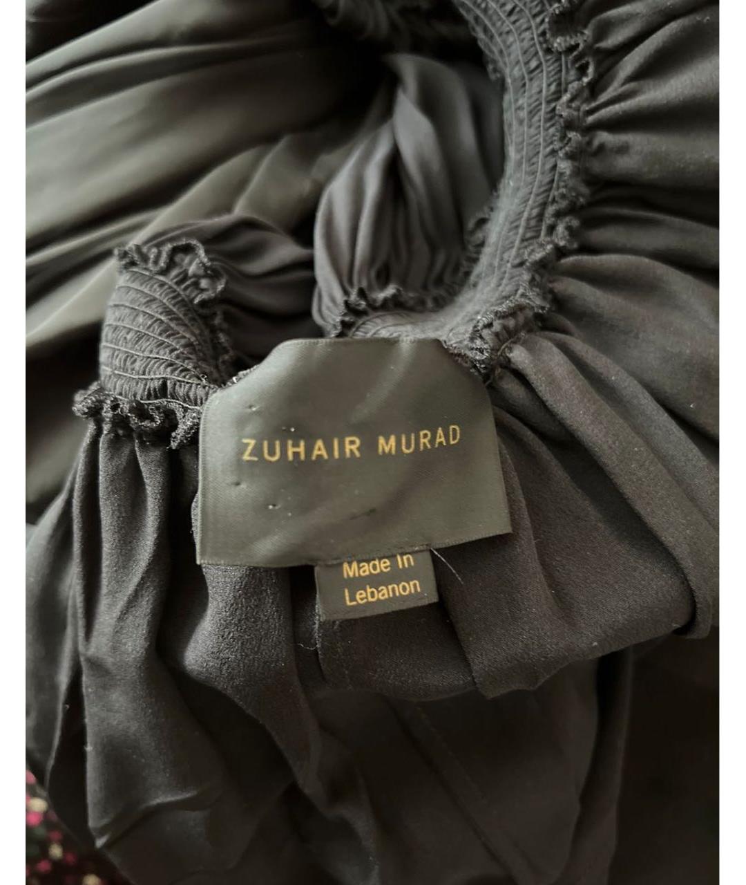 ZUHAIR MURAD Черное шелковое вечернее платье, фото 5
