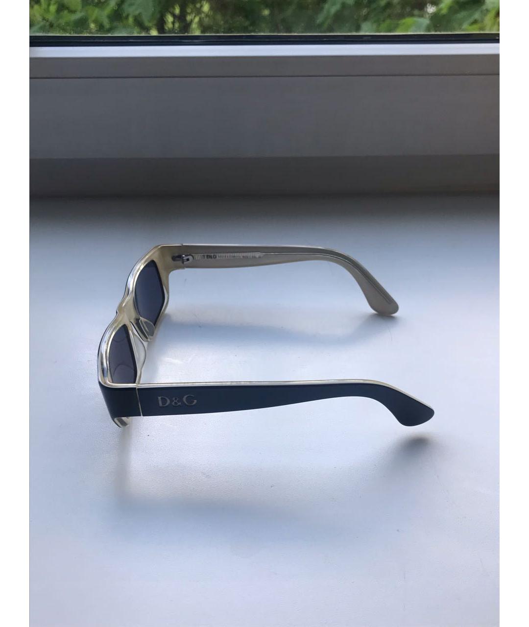 DOLCE&GABBANA Антрацитовые пластиковые солнцезащитные очки, фото 2