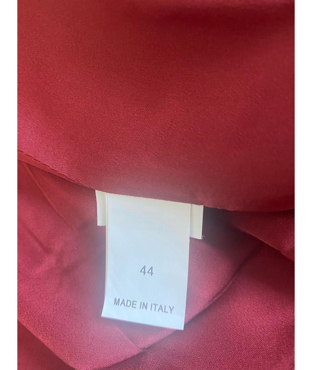 BRUNELLO CUCINELLI Бордовый льняной костюм с брюками, фото 5