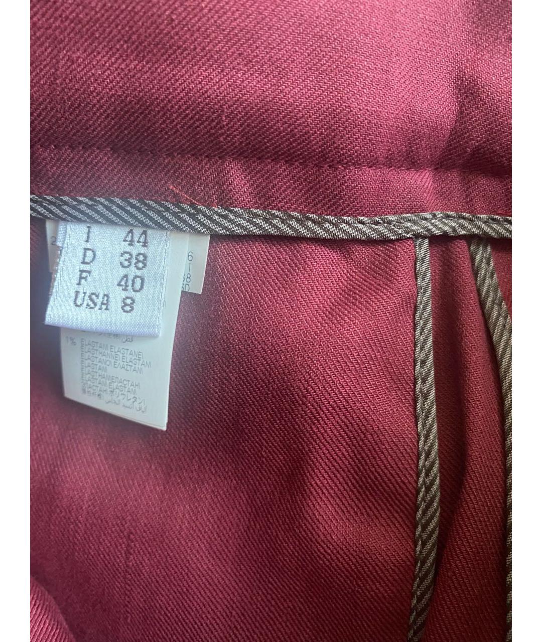 BRUNELLO CUCINELLI Бордовый льняной костюм с брюками, фото 3