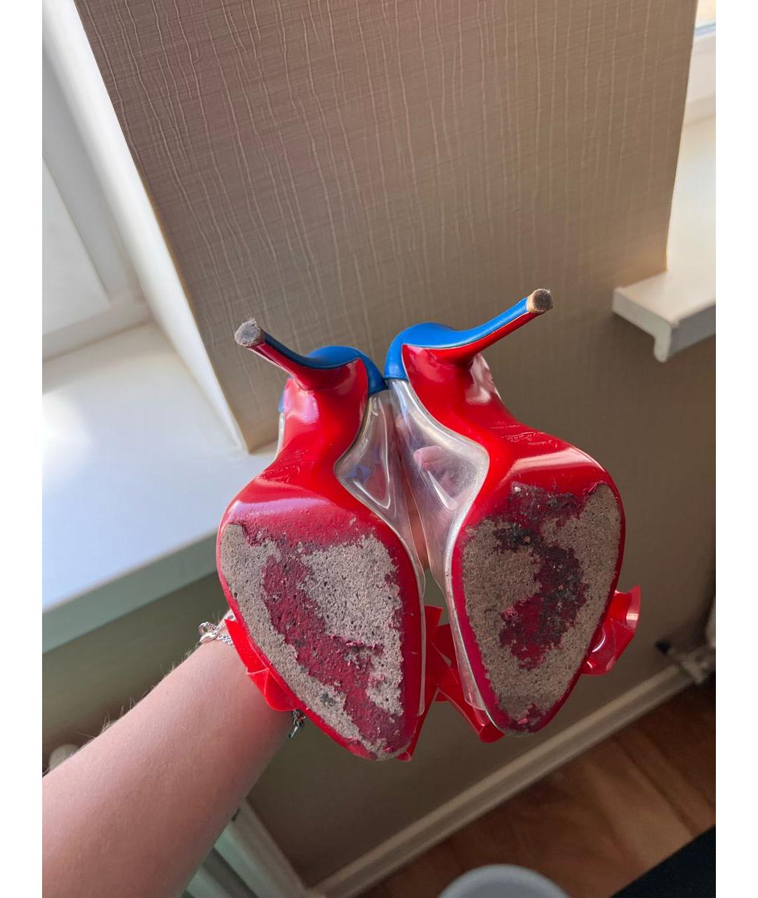 CHRISTIAN LOUBOUTIN Красные кожаные туфли, фото 6