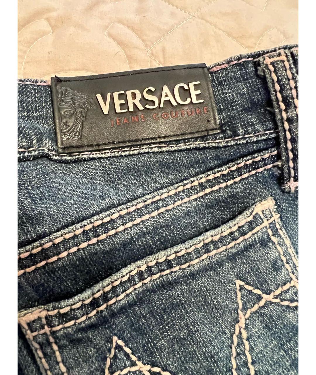 VERSACE JEANS COUTURE Синие деним шорты, фото 4