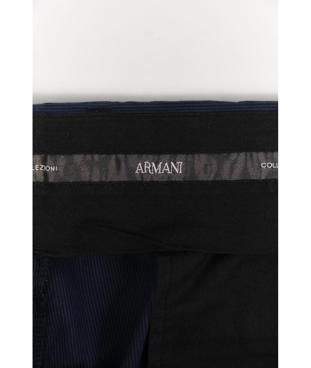 ARMANI COLLEZIONI Синие хлопковые классические брюки, фото 3