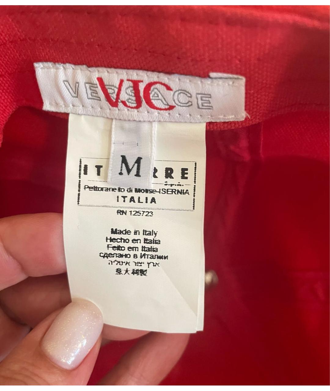 VERSACE JEANS COUTURE Красная хлопковая кепка, фото 4