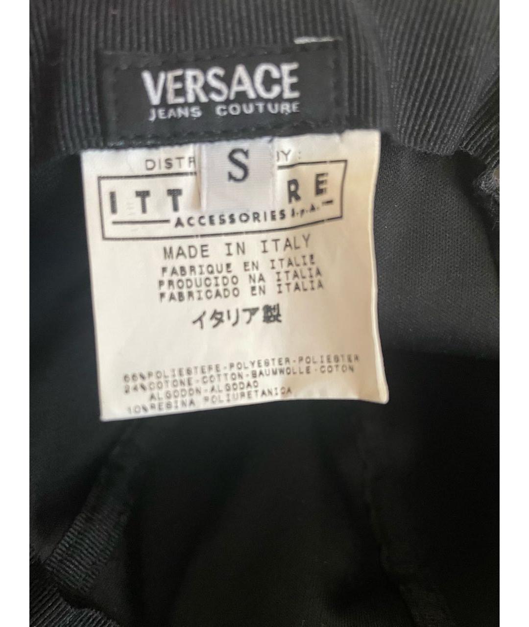 VERSACE JEANS COUTURE Черная хлопковая кепка, фото 4