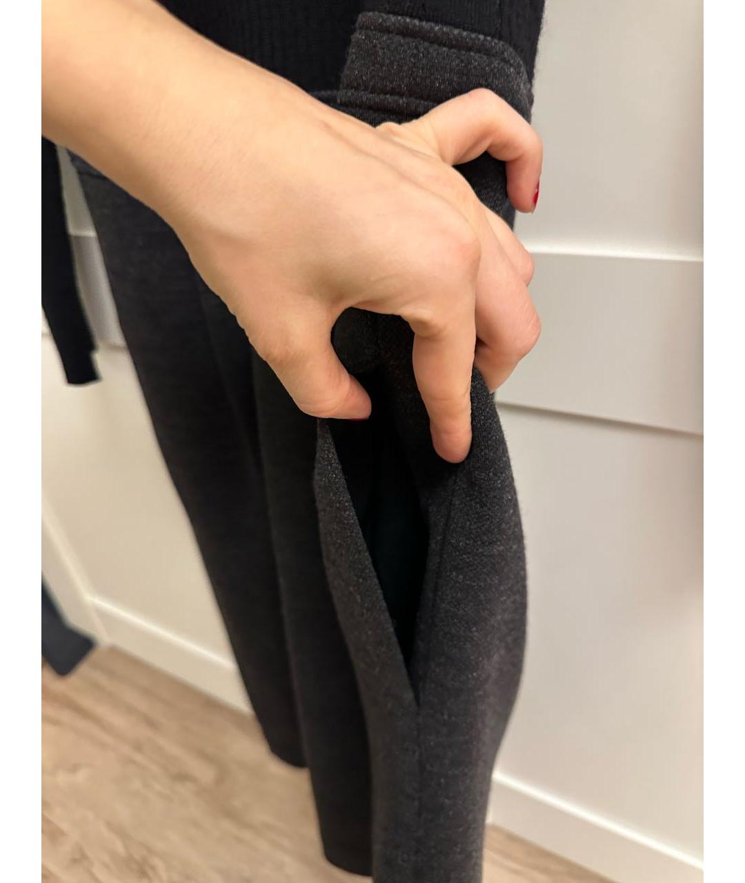 BURBERRY Черное шерстяное повседневное платье, фото 5