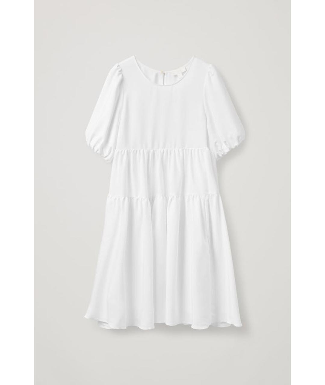 COS Белое полиамидовое повседневное платье, фото 7